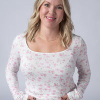 IN STOCK Alyssa Long Sleeve Top - Pretty in Pink Floral