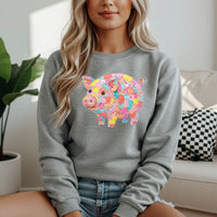 Quilted Pig Patch Sweatshirt