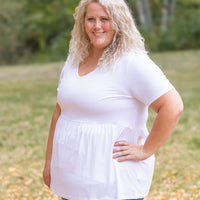 IN STOCK Sarah Ruffle Short Sleeve - White