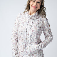 IN STOCK Soft Funnel Neck - Blush Floral