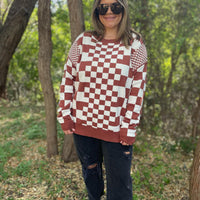 PREORDER: All Checkered Out Sweater in Four Colors