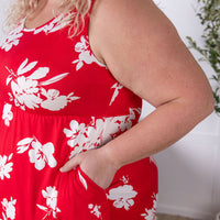 IN STOCK Kelsey Tank Dress - Red Floral FINAL SALE