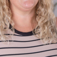 IN STOCK Mariah Ribbed Dress - Mocha Stripes FINAL SALE