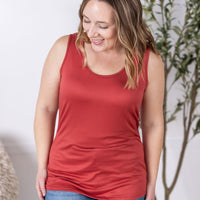 IN STOCK Luxe Crew Tank - Papaya FINAL SALE