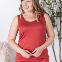 IN STOCK Luxe Crew Tank - Papaya FINAL SALE