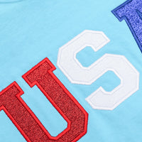 PREORDER: Embroidered Glitter USA Tee