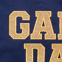PREORDER: Embroidered Glitter Game Day Sweatshirt in Navy/Old Gold