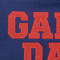 PREORDER: Embroidered Glitter Game Day Sweatshirt in Navy/Red
