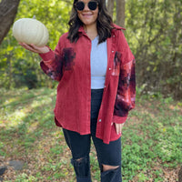 PREORDER: Corduroy Checkered Shacket