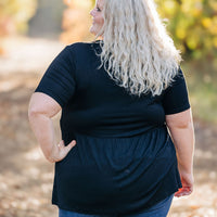 IN STOCK Sarah Ruffle Short Sleeve - Black