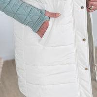IN STOCK Harlow Long Vest - Cream
