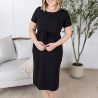 IN STOCK Gracelynn Midi Dress - Black FINAL SALE