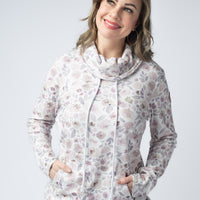 IN STOCK Soft Funnel Neck - Blush Floral
