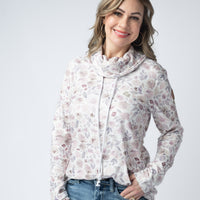 IN STOCK Soft Funnel Neck - Blush Floral