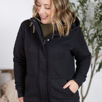 IN STOCK Kyla Zipper Snap Jacket - Black FINAL SALE