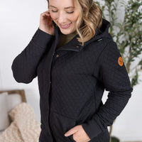 IN STOCK Kyla Zipper Snap Jacket - Black FINAL SALE