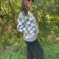 PREORDER: All Checkered Out Sweater in Four Colors