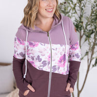 IN STOCK Colorblock Fullzip - Purple, Autumn Blossom, and Plum FINAL SALE