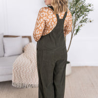 IN STOCK Corduroy Overalls - Olive