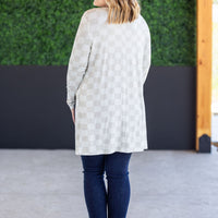 IN STOCK Classic Cardigan - Neutral Checkers FINAL SALE