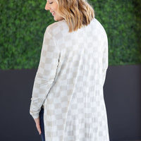 IN STOCK Classic Cardigan - Neutral Checkers FINAL SALE