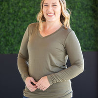 IN STOCK Larissa Long Sleeve - Olive FINAL SALE