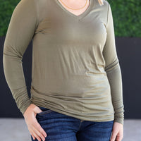 IN STOCK Larissa Long Sleeve - Olive FINAL SALE