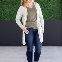 IN STOCK Classic Cardigan - Neutral Checkers FINAL SALE