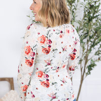 IN STOCK Alyssa Long Sleeve Top - Pink Bloom