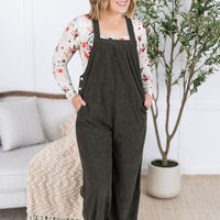 IN STOCK Corduroy Overalls - Olive