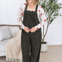 IN STOCK Corduroy Overalls - Olive