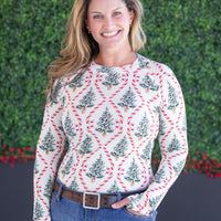 IN STOCK Blair Long Sleeve Top - Candy Cane Lane