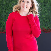 IN STOCK Blair Long Sleeve Top - Red