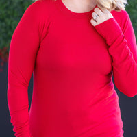 IN STOCK Blair Long Sleeve Top - Red