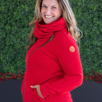 IN STOCK Quinn ZipUp Cowl - Red