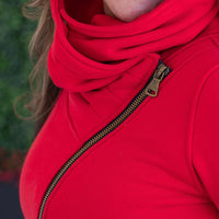 IN STOCK Quinn ZipUp Cowl - Red