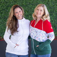 IN STOCK Colorblock Fullzip - Red, Winter Berry, Evergreen FINAL SALE