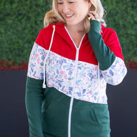 IN STOCK Colorblock Fullzip - Red, Winter Berry, Evergreen FINAL SALE