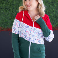 IN STOCK Colorblock Fullzip - Red, Winter Berry, Evergreen FINAL SALE