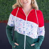 IN STOCK Colorblock Fullzip - Red, Winter Berry, Evergreen FINAL SALE