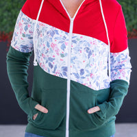 IN STOCK Colorblock Fullzip - Red, Winter Berry, Evergreen FINAL SALE