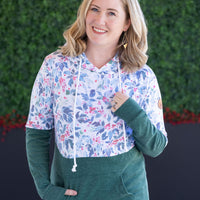IN STOCK Hailey Pullover Hoodie - Winter Berry and Evergreen FINAL SALE