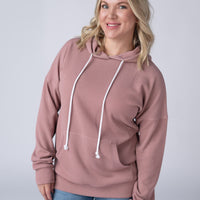 IN STOCK Kacey Ribbed Hoodie - Rose