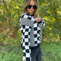 PREORDER: All Checkered Out Sweater in Four Colors