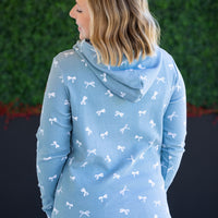 IN STOCK Ashley Hoodie - Teal Ribbons