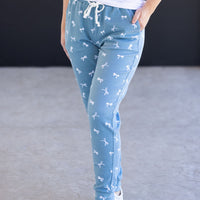 IN STOCK Classic Joggers - Teal Ribbons