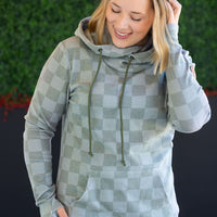 IN STOCK Ashley Hoodie - Olive Checkers