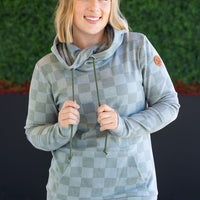 IN STOCK Ashley Hoodie - Olive Checkers