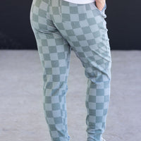 IN STOCK Classic Joggers - Olive Checkers
