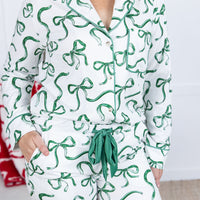 IN STOCK Ribbon Pajama Set - Green